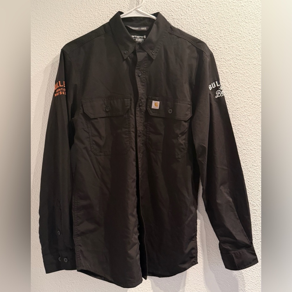 NWOT Carhartt Force Relaxed Fit Button Shirt‎ LTD Denali Brewing Bulliet S Black